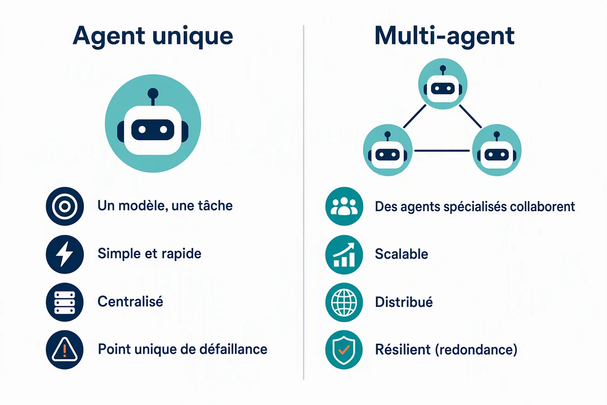Single-agent vs multi-agent architecture comparison